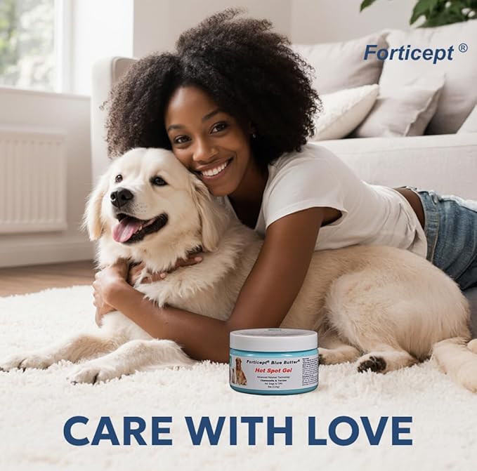 Forticept Blue Butter – Hot Spot Treatment for Dogs | Dog Wound Care | Skin Yeast Infections, Ringworm, Cuts, Rashes, First Aid Veterinary Strength Topical Ointment 4oz