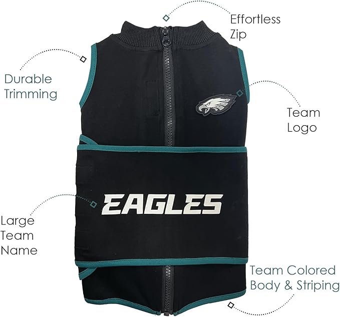 NFL Philadelphia Eagles Dog Anxiety Shirt Calming Soothing Solution Vest for Dogs/Cats with Anxiety, Fears, Fireworks, Loud Noises, Dark, Lonely Keeps Dogs Calm Feeling Safe, Relaxing Jacket, X-Small