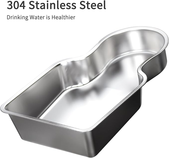 RIZZARI Stainless Steel Pet Water Feeder: 7L Automatic Leak-Proof Gravity Dispenser for Cats Dogs Indoor Outdoor Use（Beige with Filter,7L）