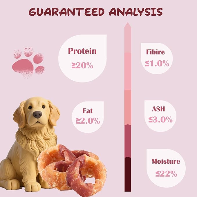 ASMPET Dog Treats, Chicken & Duck Wrapped Sweet Potato Donut, Gluten and Grain Free