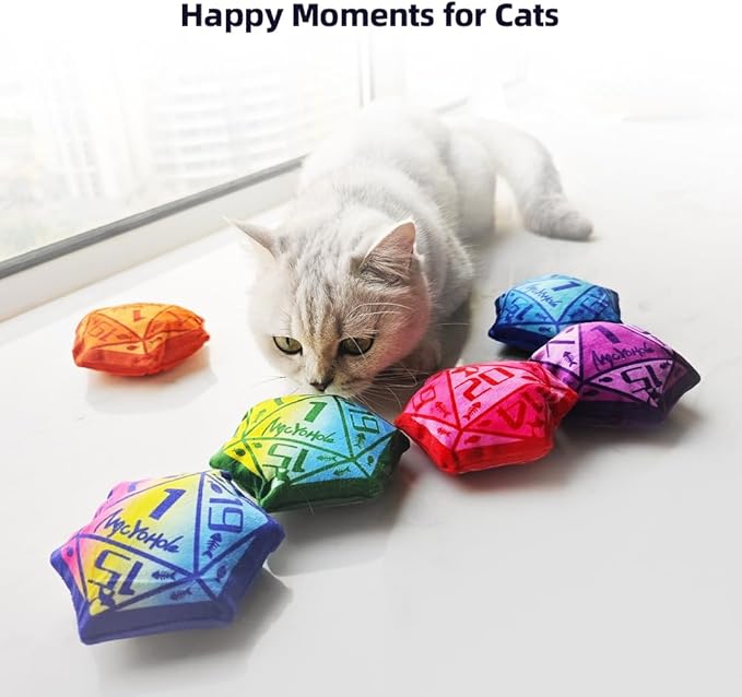 Cat Toys Catnip Toys Soft Plush Mouse Catmint Interactive Cat Kicker Toys with Crinkle Sound for Indoor Kitten Cats (8Mixed Colors)