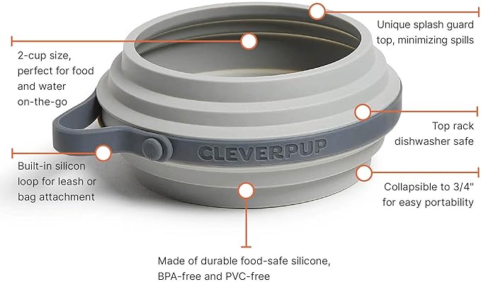 Park Pack 2-Piece Set Dog Gear Tote – Dog Travel Bag with 8 Pockets, Treat Pouch, Poop Bag Dispenser, Quick-Dry Ball Pocket, Collapsible Bowl, Perfect for Walks & Park Trips, Heather Grey