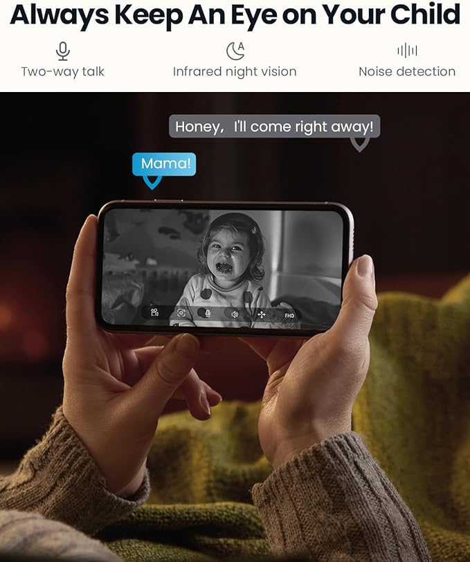 ieGeek 2K Indoor Home Security Cameras，360° Pet Camera with Auto Tracking, Motion & Sound Detection，3MP Night Vision, 2.4G/5G WiFi Dog Camera with Phone App, Cloud & Memory Storage, Works with Alexa