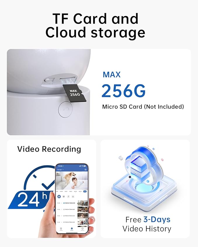 [5G & 2.4G] 2K Pan/Tilt Security Cameras for Home Security Indoor, AI Voice Change for 2-Way Talk, Motion Detection, 24/7 SD Recording/Cloud Storage, Baby Monitor/dog/Pet Camera with Phone App, 2