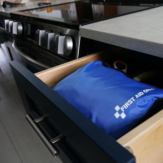 First Aid Only 299 Piece All-Purpose Emergency First Aid Kit for Home, Office, Car, Apartment, Dorm, and Camping, Travel-Friendly Compact Pouch Fits in Backpacks, Suitcases, Cabinets, and Drawers