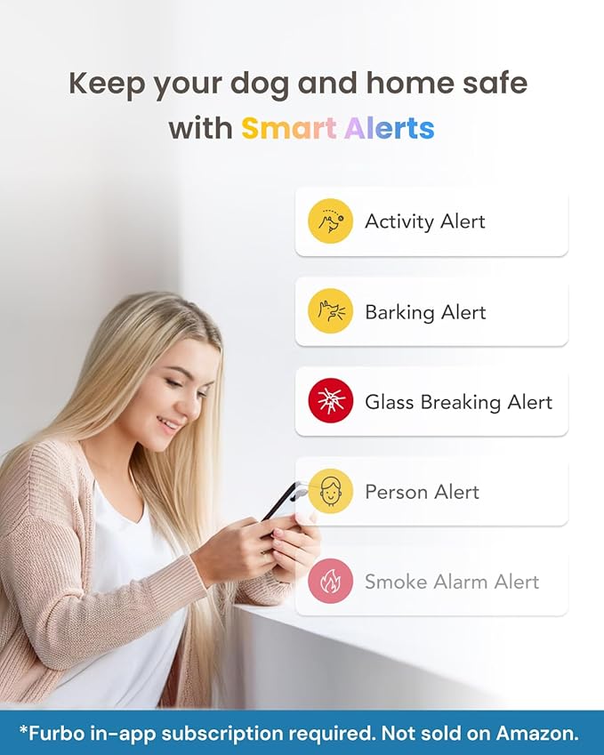 Furbo 360° Dog Camera + Mini (2-Camera Bundle Nanny Pro Subscription): Dog Safety & Home Security Alerts, Pet Camera with Speaker, Phone App & Night Vision (New Subscription Needed at Setup)