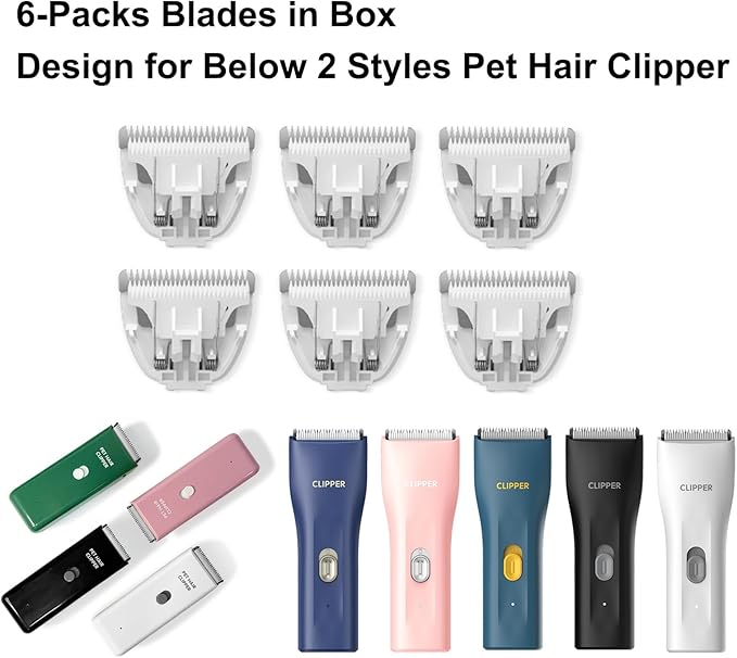 6-Packs Home Professional Pet Dog Cat Grooming Clipper Replacement Blades Only