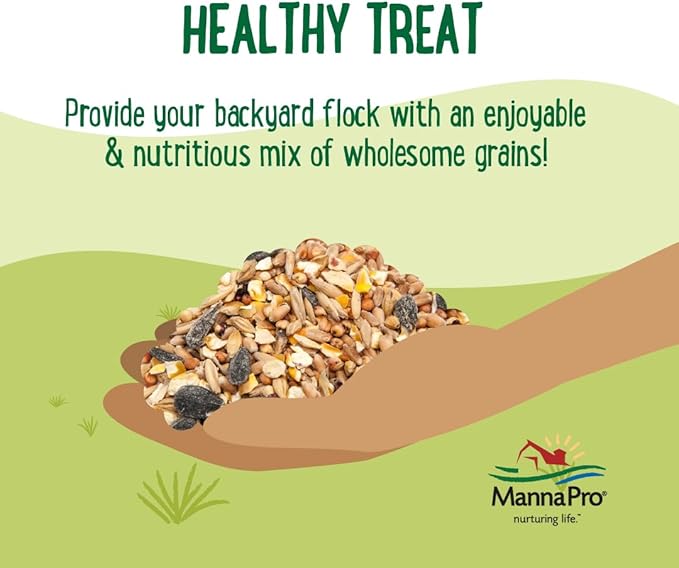 Manna Pro Farmhouse Favorites – Sunflower Mix Up – Premium Grains for Poultry – Made with Non-GMO Purple Corn – High Energy Poultry Feed Supplement – 10lb Bag