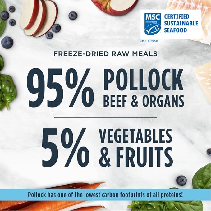 Instinct Raw Meals Freeze-Dried Pollock Cat Food, 9 oz. Bag