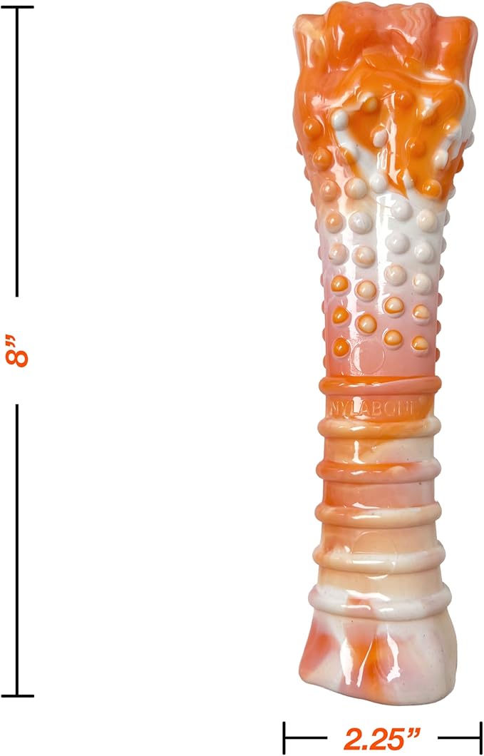 Nylabone Limited Edition 70th Birthday Textured Bone Power Chew Toy for Dogs, Durable & Tough Dog Toys for Aggressive Chewers, Roasted Chicken Flavor, X-Large Dogs - 50+ lbs (1 Count)