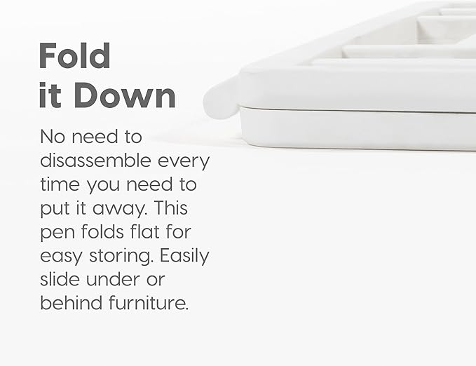 IRIS USA 34" 8-Panel Dog Playpen with Door, 63 x 63 x 35, Puppy Playpen, Dog Play Pen Indoors, Pet Fence, Puppies/Small Dogs, White