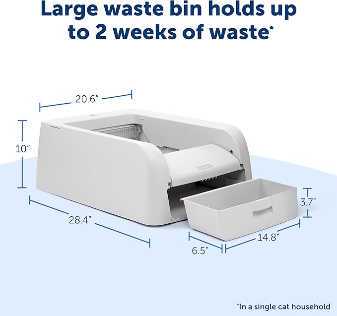 PetSafe ScoopFree Clumping Self-Cleaning Litter Box - Automatic Electric Litter Box with Integrated Health Counter - Mess-Free Waste Disposal - Odor-Free for Fresh Environment