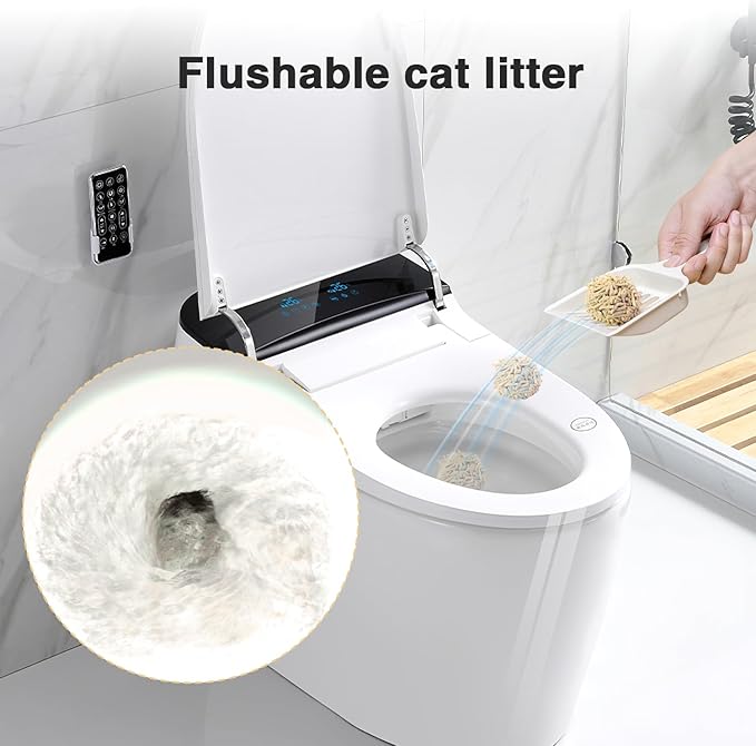 Cat Litter 24LB/4 Packs Dust-Free Clumping Tofu Cat Litter Quickly Absorb Odors Toilet Can Flush Into The Toilet Pure Natural tofu cat Litter (Original Flavor)