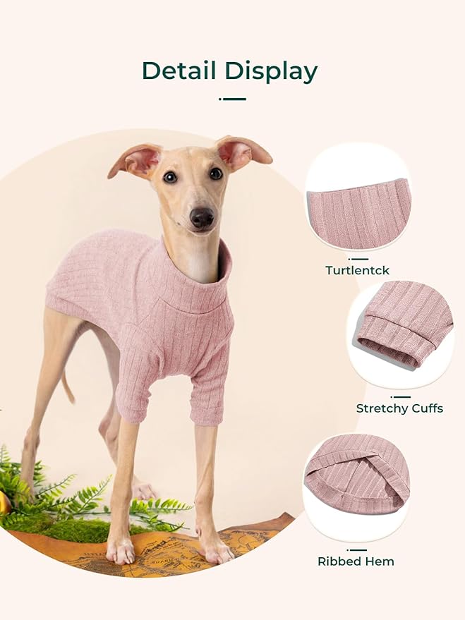 Dog Turtleneck Knitted Shirt Stretchy Pullover Sweater Winter Warm Puppy Clothes for Small Medium Dogs
