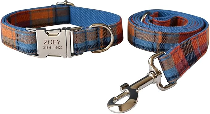 Custom Dog Collar with Names and Phone Number Engraved, Puppy Tags Personalized for Small Medium Large Pets