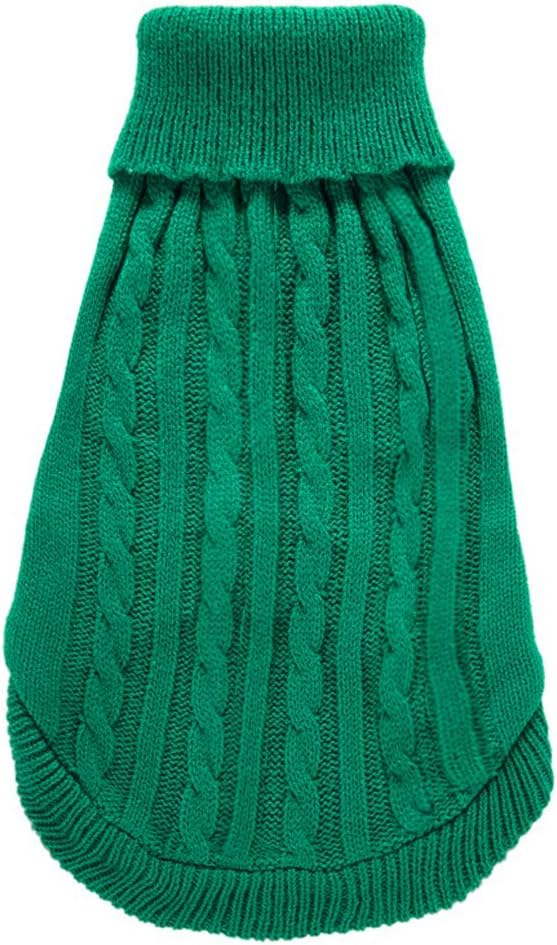 Dog Sweater - Warm for Small, Medium, Large Dogs - Cute Winter Classic Turtleneck Pet Sweater for Cats - Christmas Clothes Coat for Girls Boys Puppy