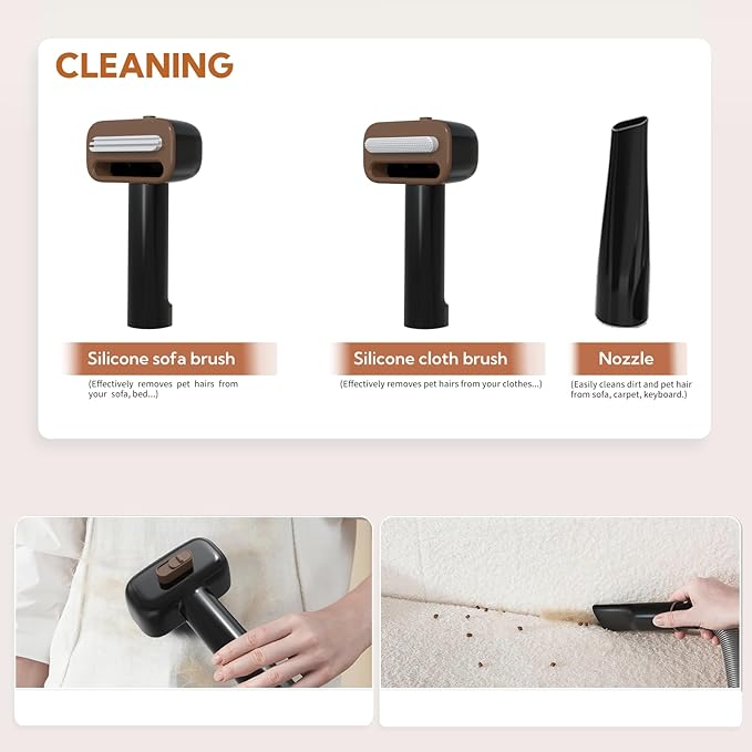 Bunfly Dog Grooming Kit with 13000kpa Strong Grooming & Vacuum Suction 99% Pet Hair,3L Capacity,11 Grooming Tools Dogs Cats and Other Animals,Home and Car Cleaning -Black