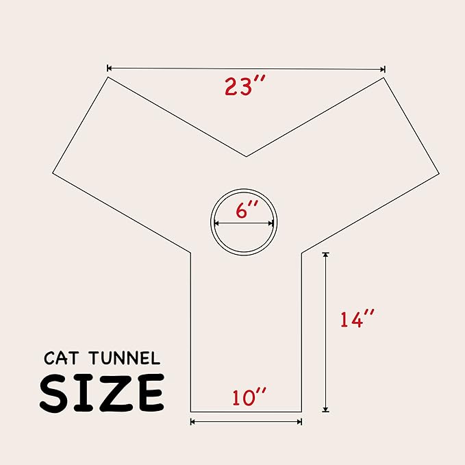 Tempcore Pet Cat Tunnel Tube Cat Toy 3 Way Collapsible, Cat Tunnels for Indoor Cats Self-Luminous Photoluminescence，Kitty Tunnel Bored Cat Pet Toys Peek Hole Toy Ball Cat, Puppy, Kitty, Kitten, Rabbit