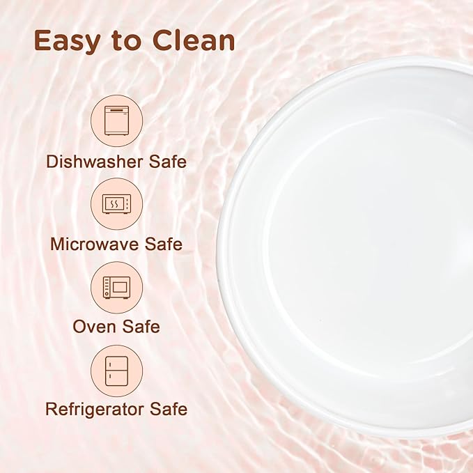 SPUNKYJUNKY Ceramic Dog Bowls with Acacia Wood Stand - Raised Dog Food and Water Bowl Set for Small to Medium Dogs (18.5cm)