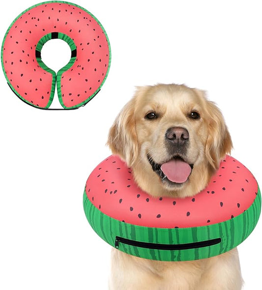 Supet Inflatable Dog Cone Collar Alternative After Surgery, Dog Neck Donut Collar Recovery E Collar, Soft Pet Cone for Small Medium Large Dogs