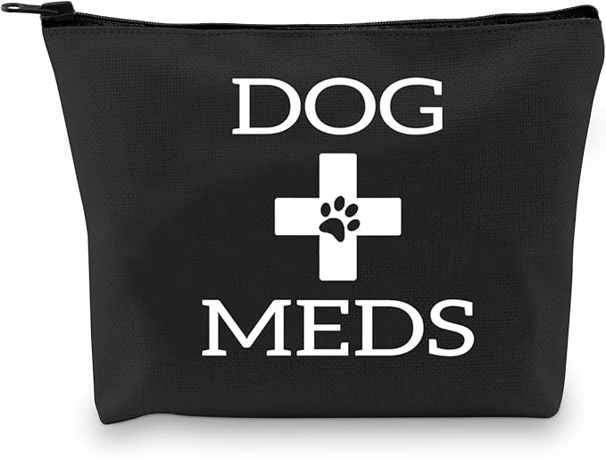 G2TUP Dog Medicine Bag - Vet Tech Gifts, Dog Essentials Storage for Travel, Camping, Car Emergency (Black)