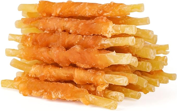 MON2SUN Rawhide Free Dog Treats Chicken Wrapped Cod Sticks for Small Dogs Healthy Training Treats Soft Snacks (8.82 Ounce -Pack of 1)