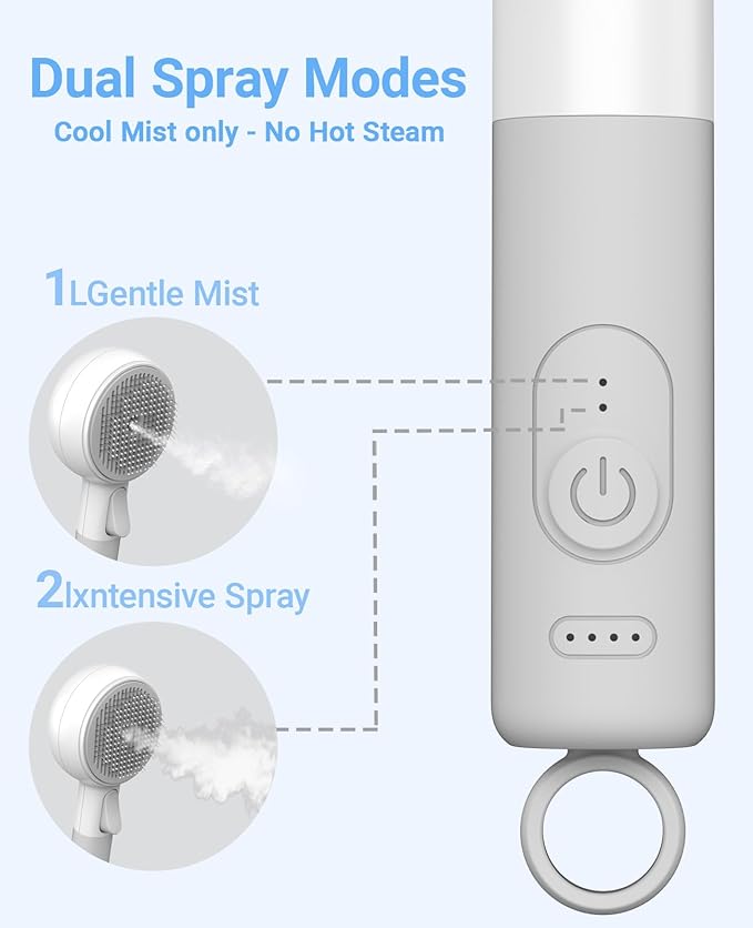Cat Steam Brush, Cat and Dog Steam Brush, for Shedding with Release Button, 2 Speed Adjustable Spray USB Rechargeable Pet Grooming Supplies, for Dogs and Cats Pet Hair