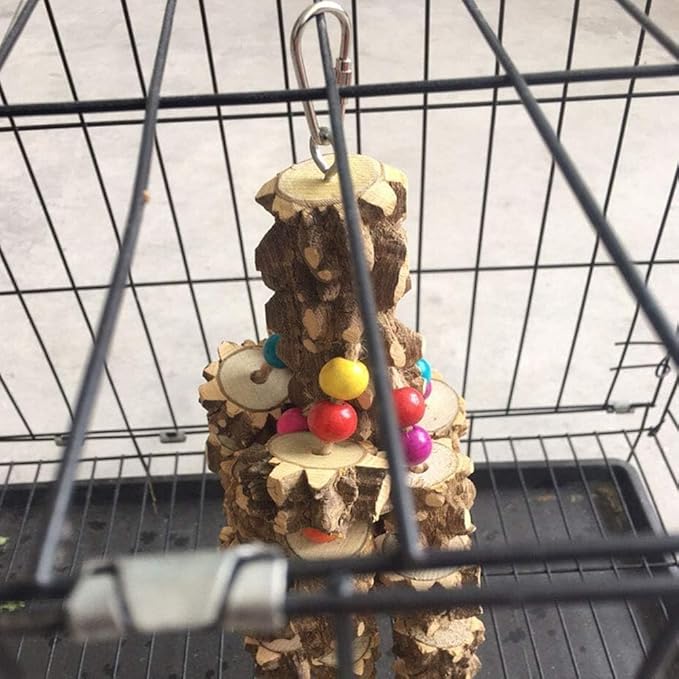 PINVNBY Macaw Toys, Extra Large Parrot Toys, Natural Wood Bird Chewing Toys for Large Birds Parrots African Grey Macaws Cockatoos Parkeets Eclectus Amazon Parrots