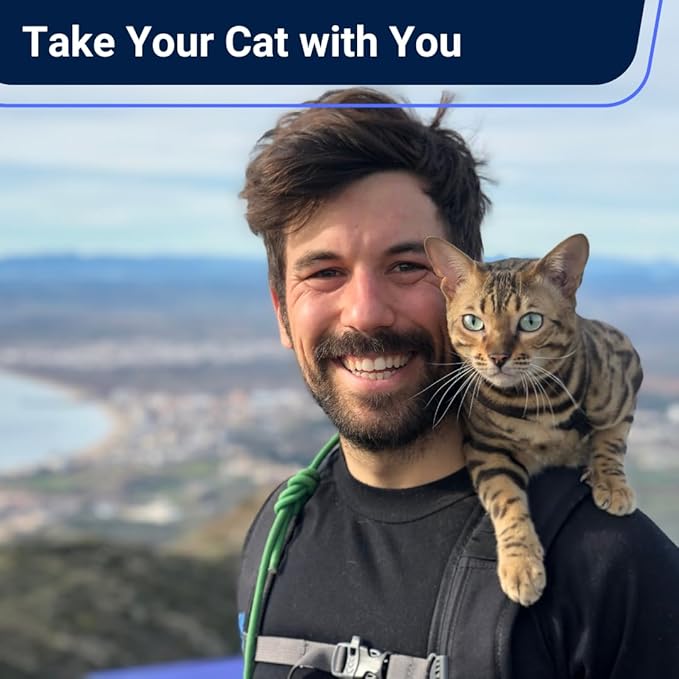 Houdini™ Escape Proof Cat Harness and Leash Set by OutdoorBengal for Walking Cats and Kittens (Vegan Leather, Large Cat)