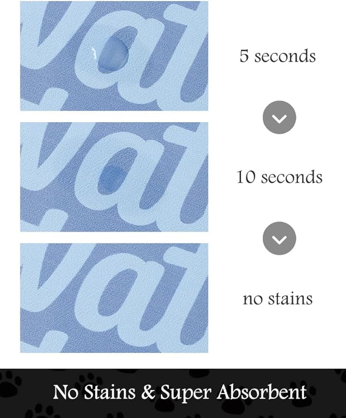 Pet Feeding Mat-Absorbent Dog Mat for Food and Water Bowl-No Stains Quick Dry Water Dispenser Mat-Dog Accessories Pet Supplies-Bowl for Messy Drinkers（Words,16"x24"