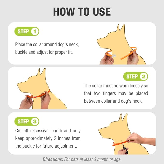 EcoVenger Flea & Tick Collar Repellent 2-Pack Orange, Fits Both Dogs & Cats, Built-in Pant-Based Formula Strong Repellency Slow Release, Lasting Deterrence and Protection, Pleasant Aroma, Waterproof