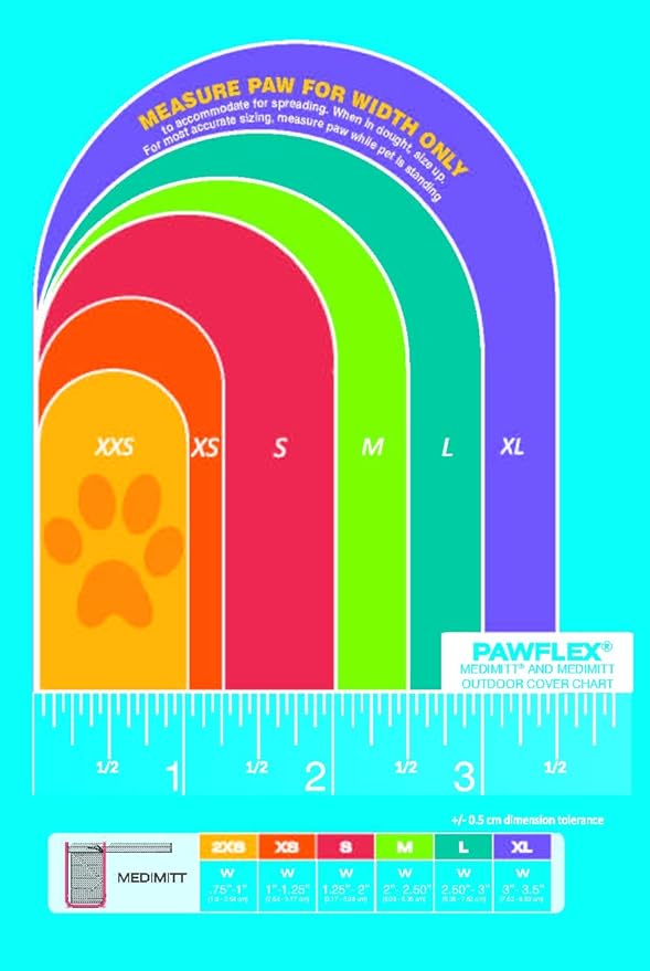 Medimitt Paw Bandages for Dogs, Cats and Pets – Stretchy Medical Booties, First Aid for Paws – Non Slip, Non Adhesive, Breathable, Disposable, Washable, Adjustable Strap,12 Pack (Medium)