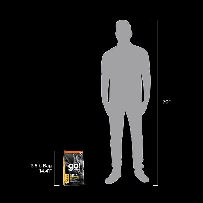 Go! Solutions Skin + Coat Care, Dry Dog Food, Duck Recipe with Grains, 3.5 lb Bag