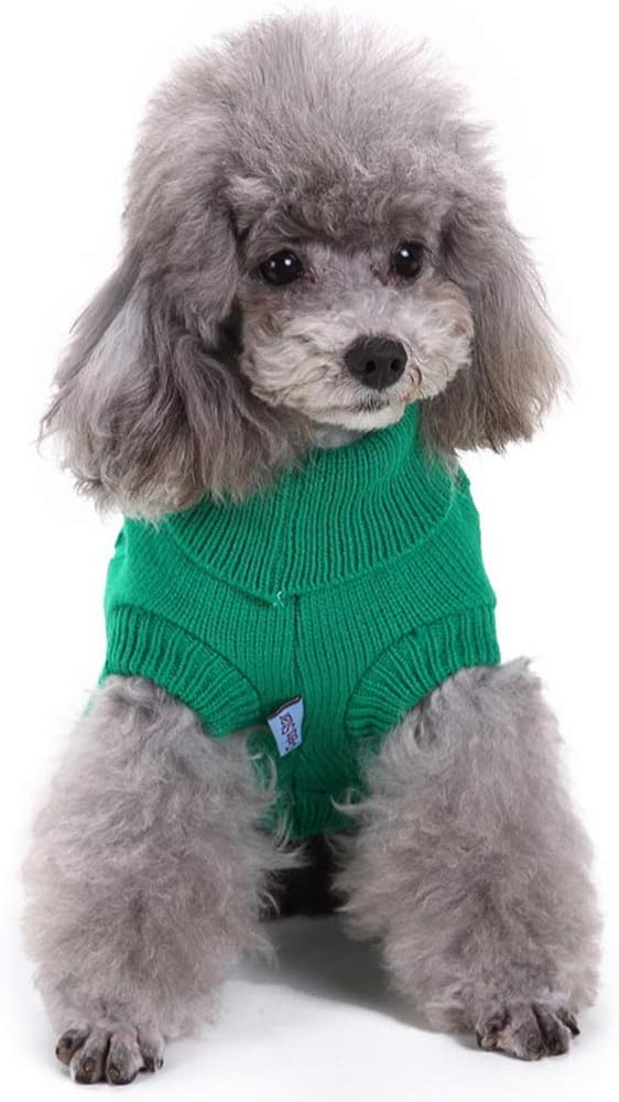 Dog Sweater - Warm for Small, Medium, Large Dogs - Cute Winter Classic Turtleneck Pet Sweater for Cats - Christmas Clothes Coat for Girls Boys Puppy