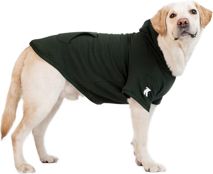 Koneseve Dog Hoodie Fleece Dog Clothes Warm Sweater with Hat for Medium Large Dogs Cat Hooded Shirt Kitten Pet Basic Sweatshirt with Pocket Doggie Soft Winter Coat Apparel (Green; 5XL)