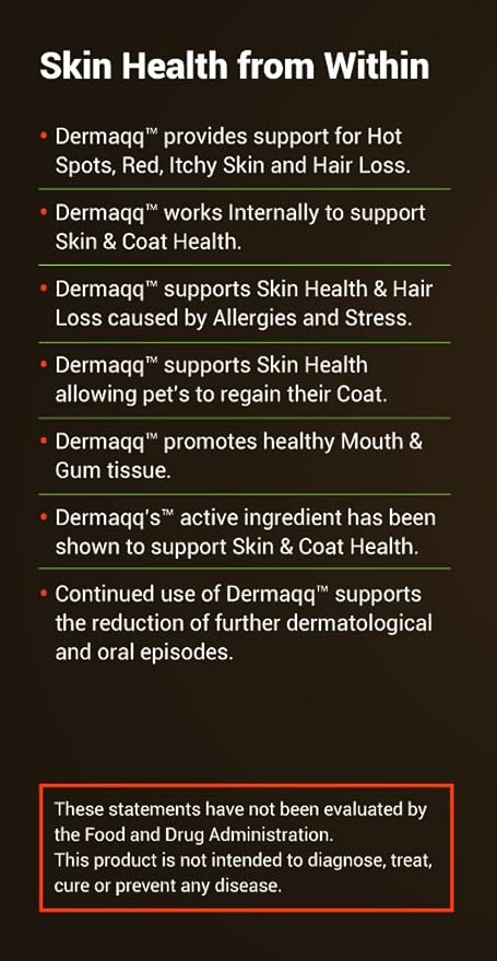 Dermaqq Dog & Cat Hot Spots, Hair Loss, Dermatitis Support