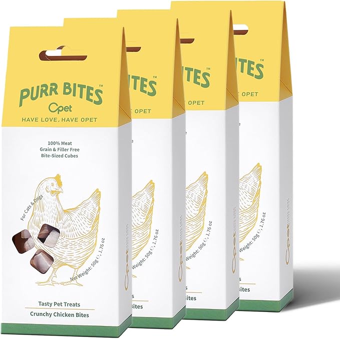 OPET Freeze Dried Cat & Dog Treats,Single Ingredient High Protein Grain Free Crunchy Cat Treats，Healthy Training Treats(7.04oz)