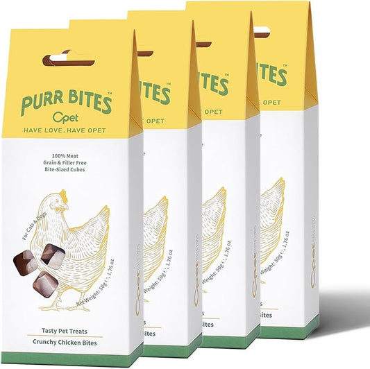 OPET Freeze Dried Cat & Dog Treats,Single Ingredient High Protein Grain Free Crunchy Cat Treats，Healthy Training Treats(7.04oz)