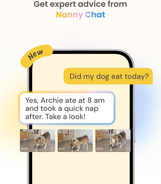 Furbo 360° Dog Camera + Mini (2-Camera Bundle Nanny Pro Subscription): Dog Safety & Home Security Alerts, Pet Camera with Speaker, Phone App & Night Vision (New Subscription Needed at Setup)