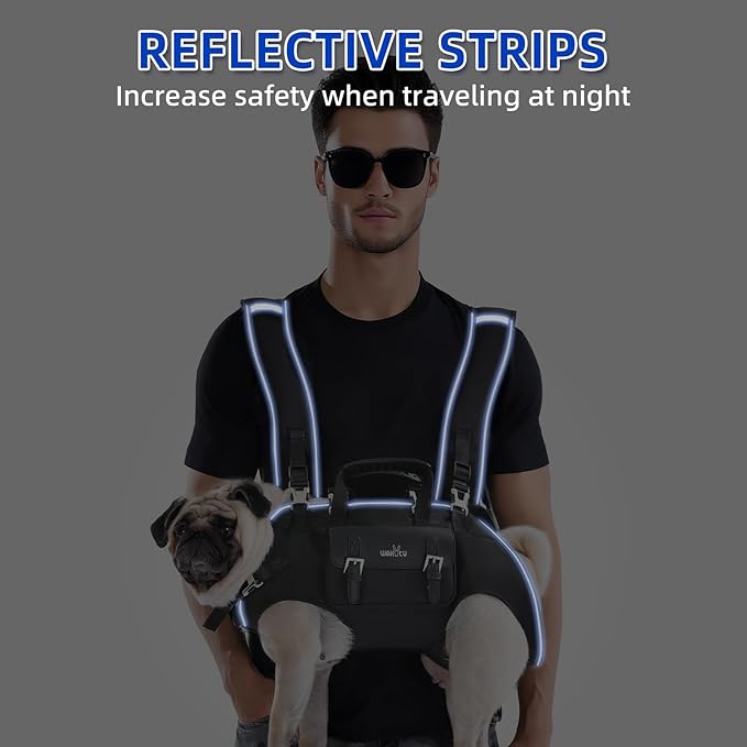 Dog Backpack Carrier for Dogs,Dog Lift Harness,Adjustable Padded Breathable Straps for Dogs, Disabled, Joint Injuries, Arthritis,M