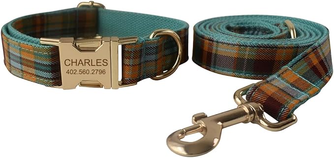 Custom Dog Collar with Names and Phone Number Engraved, Puppy Tags Personalized for Small Medium Large Pets