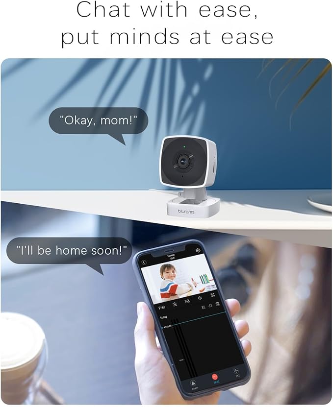 blurams Cameras for Home Security 5G&2.4G, 2K Security Camera Indoor, Pet Camera with Phone App, Indoor Camera w/AI Motion Detection, 2-Way Audio, Compatible with Alexa&Google Home Assistant