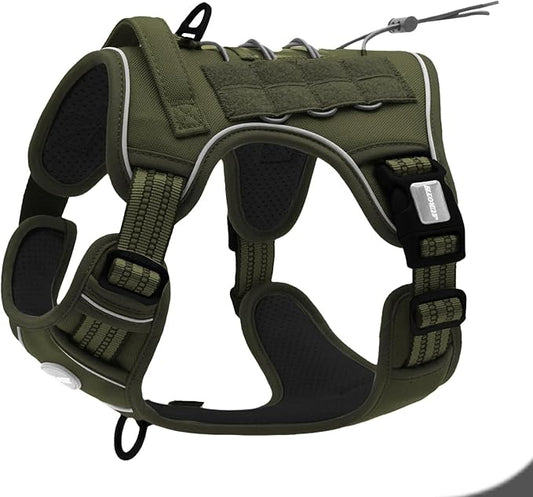 AUROTH Tactical Dog Harness for Large Dogs No Pull Adjustable Pet Harness Reflective K9 Working Training Easy Control Pet Vest Military Service Dog Harnesses