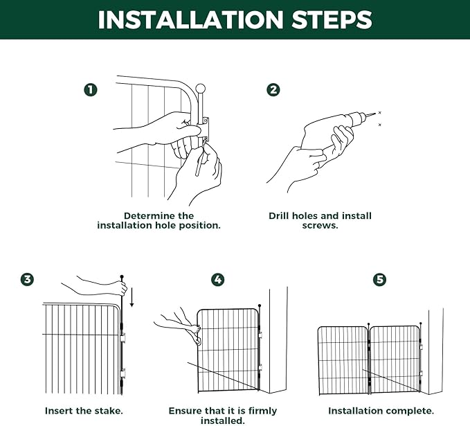 FXW Fence-to-Wall Anchor (Pack of 4) for Use with Dog Playpen in Yard, Garden, Doorways, Fireplace, Indoor/Outdoor, Fits All Heights of Playpen, White│Patented