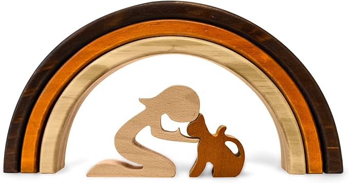 Capti Rainbow Bridge Cat Memorial Gifts - I'll Meet You at The Rainbow Bridge - Pet Loss Gifts, Bereavement, Sympathy Keepsake Cat Mom Gifts for Loss of Pet