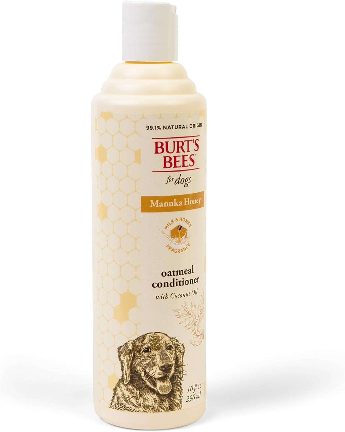 Burt’s Bees Manuka Honey Oatmeal Conditioner for Dogs with Coconut Oil, 10 Fl Oz