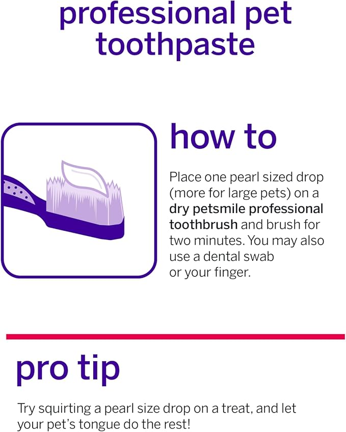 Petsmile Professional Pet Toothpaste for Cats & Dogs - Only VOHC Accepted Toothpaste - Clinically Proven to Control Plaque & Tartar Calprox Formula (Rotisserie Chicken, 4.2 Oz)