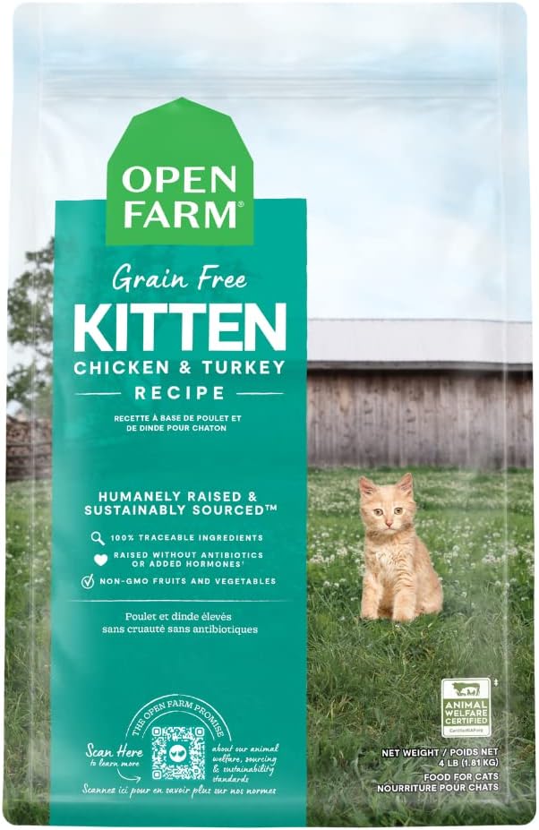 Open Farm Grain Free Kitten Recipe, Chicken & Turkey, 2 lb