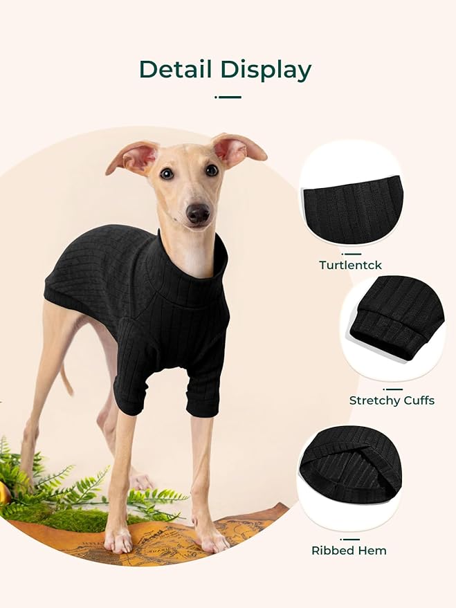 Dog Turtleneck Knitted Shirt Stretchy Pullover Sweater Winter Warm Puppy Clothes for Small Medium Dogs