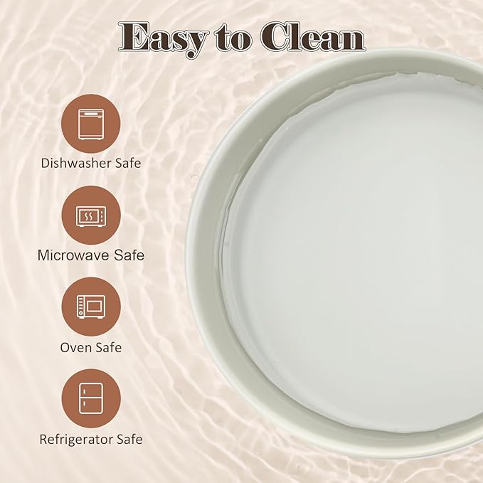 SPUNKYJUNKY Ceramic Dog Bowls with Acacia Wood Stand - Raised Dog Food and Water Bowl Set for Medium Dogs (28.74 OZ, Gray)